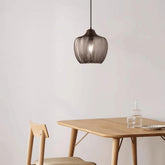 Brun Randig Glas Vintage Hänglampa