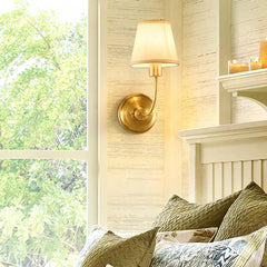 Tyg Vägglampor Inomhus Guld