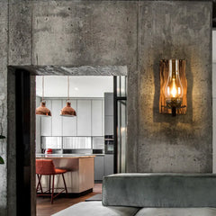 Nostalgi Furu Trä Vintage Vägglampor