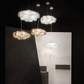 Akryl Staplad Molnformad Hänglampa För Vardagsrum