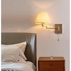 Vägglampa Svängbar Arm Vit Modern Enkel