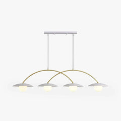 Vit Fyrhuvud Linjär Hänglampa