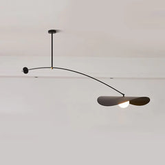 Gross Taklampa Rund Svart Modern Böjd Design