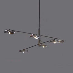 Grenformad multi-lampa svart modern hänglampa
