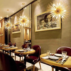 Strålande Klot Guld Modern Kandelaber Taklampa