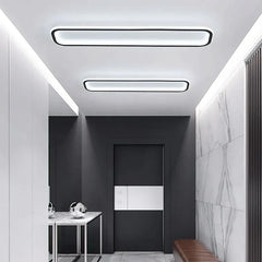 Taklampa Rektangulär Svart Vit Modern Enkel