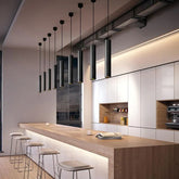 Smal Rörformad Modern Svart Taklampa Design