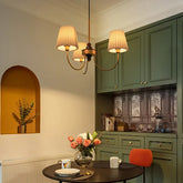 Tyg lampskärm vintage LED Kristallkrona