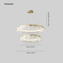 Vågig Akryl Modern Guld Taklampa