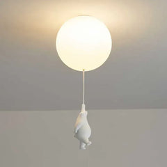 Taklampa Globo White Arctic Bear Design