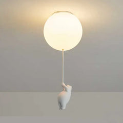 Taklampa Globo White Arctic Bear Design