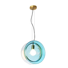 Färgglad Cirkulär Glas Skärm Modern Taklampa Design