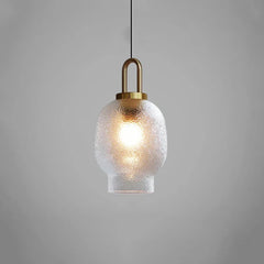 Oregelbunden Formad Klar Glas Vintage Taklampa Design
