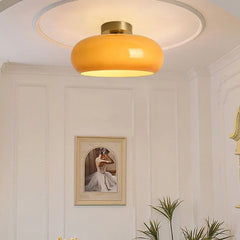 Orange Vintage Glas LED Taklampa