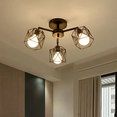 Svart Industriell Enkel Taklampa