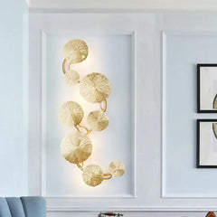 Guldfärgad Svampformad Paraplydesign Vardagsrum Vägglampa