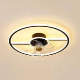 Stor Tvåfärgad Takfläkt med Ljus