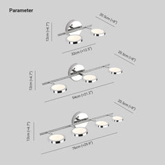 Krom Rund Justerbar Badrum Vägglampor
