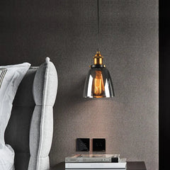 Ljus Klar Bärnsten Rök Pendellampa