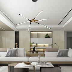 Svart Strålande LED Modern Kandelaber Lampa