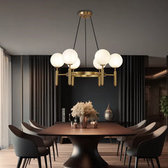 Växtsfärisk Lampskärm Glas Guld Ljuskrona