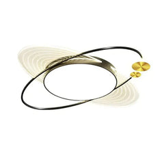 Svart Metallring Cirkulär Sovrum Plafondlampa Design