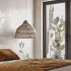 Rutnande Hemisfär Genomskinlig Naturlig Hänglampa