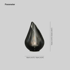 Svart Vattendroppsdesign Metallremsa Dekorativ Golvlampa