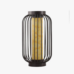 Brun Lyktcylinder Solcell Utomhus Golvlampa