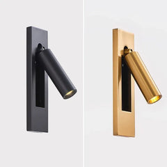 Infälld Svart Och Guld Minimalistisk Justerbar Sänglampa