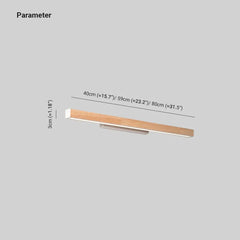 Minimalistisk Linjär Trä LED Spegelbelysning