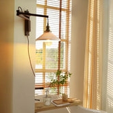 Swing Vägglampa Valnötsglas Vintage Design