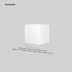 Vit Kubisk LED Utomhus Golvlampa