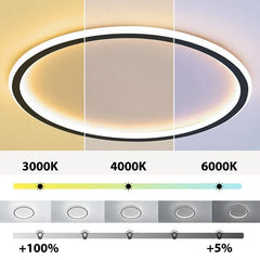 Taklampa Svart Rund För Modern Vardagsrum