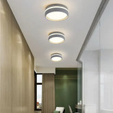 Rund Tvåfärgad Ram Taklampa För Hall