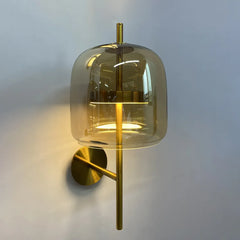 Mässing Glas Vägglampor Inomhus Modern