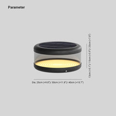 Transparent Glas Halvcylindrisk Utomhus Pelarlampor