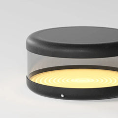 Transparent Glas Halvcylindrisk Utomhus Pelarlampor