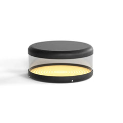 Transparent Glas Halvcylindrisk Utomhus Pelarlampor