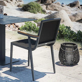 Vävd Stil Bärbar Svart Lyktgolvlampa