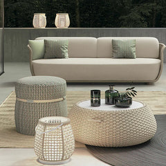 Vävd Stil Bärbar Svart Lyktgolvlampa