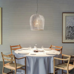 Vevad Klockformad Transparent Hänglampa