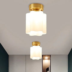 Fyrkantig Taklampa Guld Gradient Modern