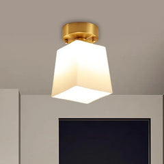 Fyrkantig Taklampa Guld Gradient Modern