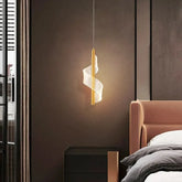 Pendellampa Guld Streamline Spiral Modern Bedroom Design