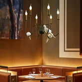 Keramisk Fågel Svart Vintage Krona