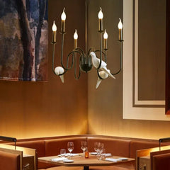 Keramisk Fågel Svart Vintage Krona