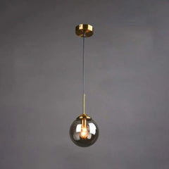 Halvtransparent Glas Enkelhuvud Minimalistisk Hänglampa