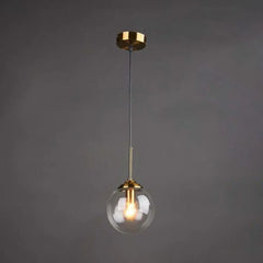 Halvtransparent Glas Enkelhuvud Minimalistisk Hänglampa