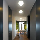 Vit Sfärisk Glas Hall Taklampa